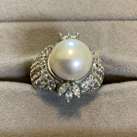 Jewelry - Pearl Statement Ring Sterling Silver 925